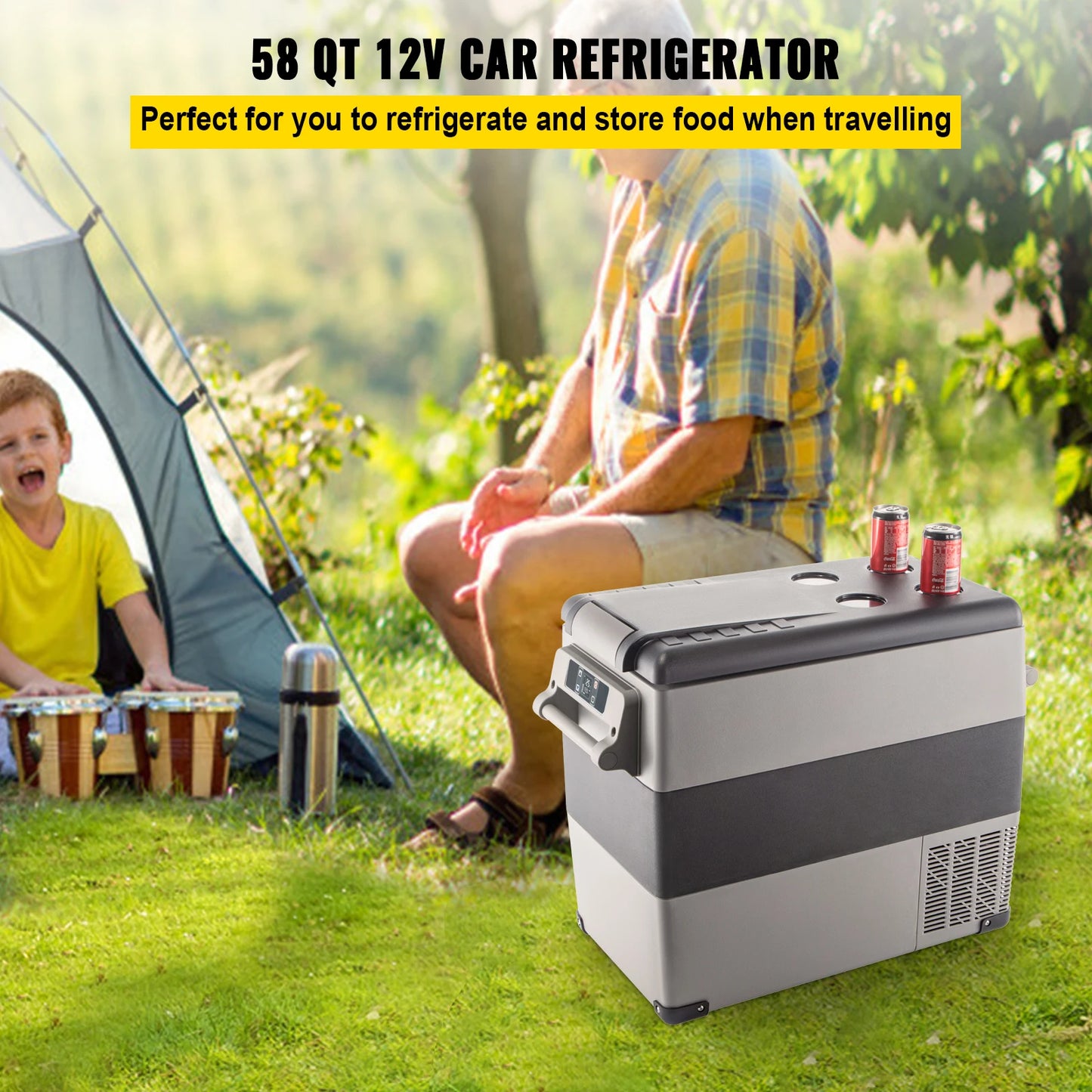 20L 22L 35L 45L 55L Mini Fridge Freezer Portable Compressor Cooler 12/24V DC 110-240V Ice Box for Camping