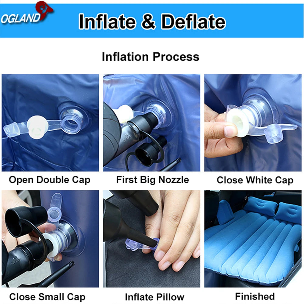 Air Inflatable Mattress for a Pillow Outdoor Camping Mat with Air Pump