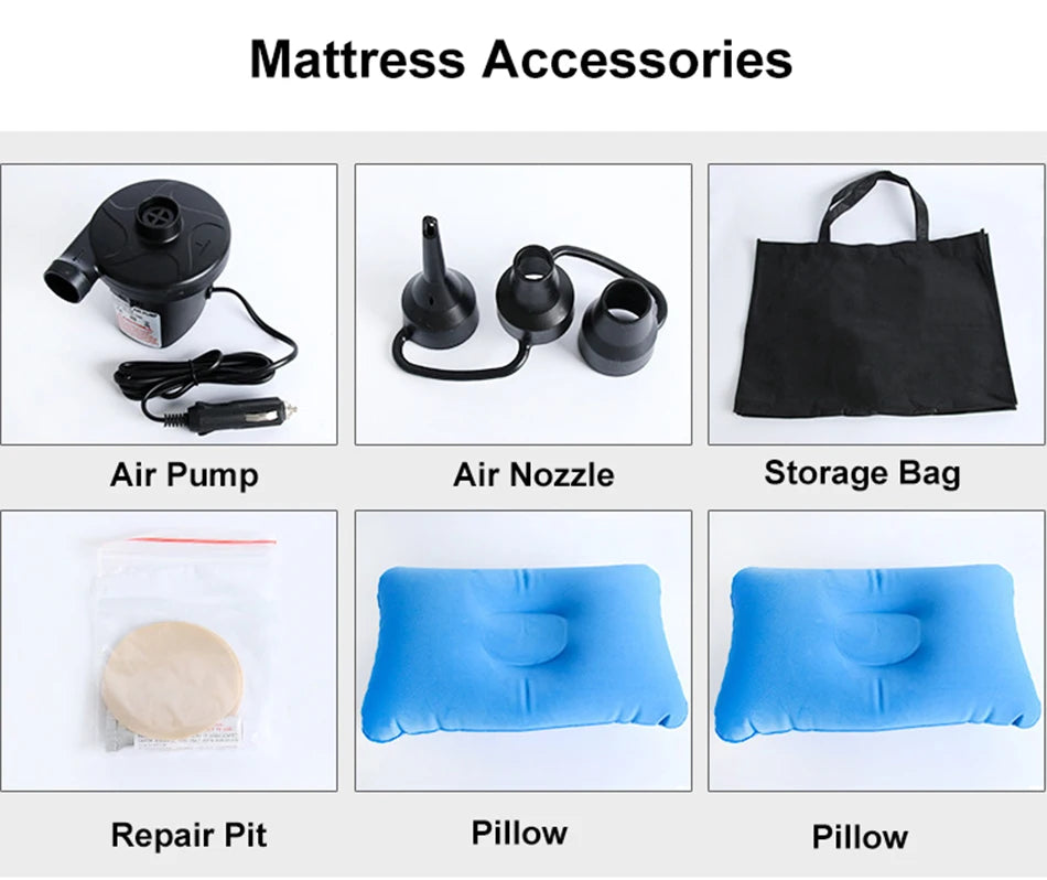 Air Inflatable Mattress for a Pillow Outdoor Camping Mat with Air Pump