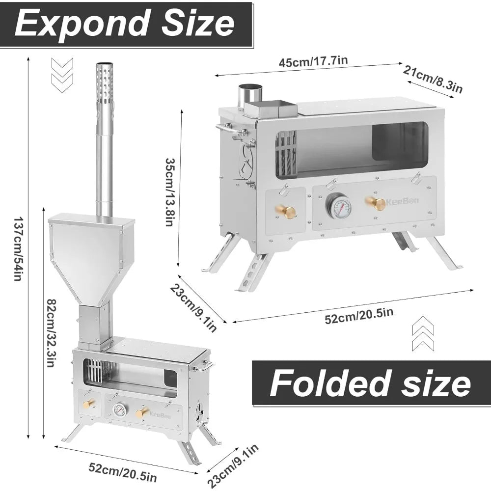 Wood/butane Stove Camping Equipment