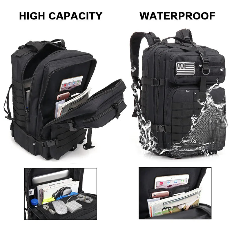 30L/50L Tactical Backpack Waterproof Rucksacks Outdoor Camping