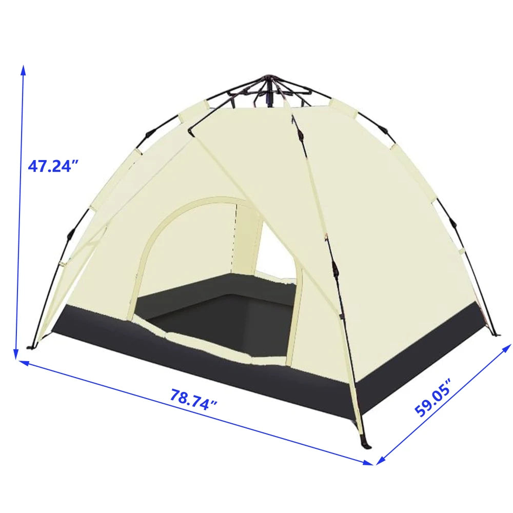 Camping dome tent is suitable for 2/3/4/5 people, waterproof, spacious