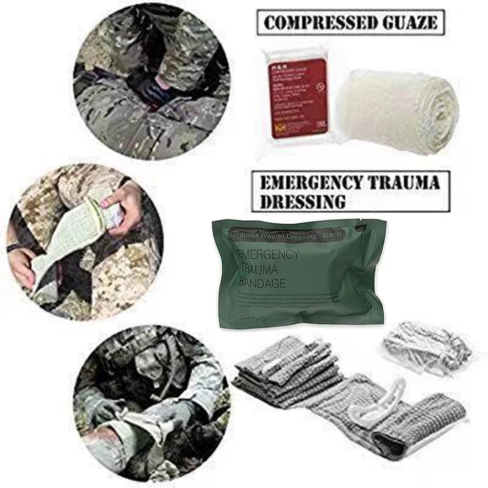 Camping Emergency Survival Set First Aid Kit Outdoor Gear (Army Green)