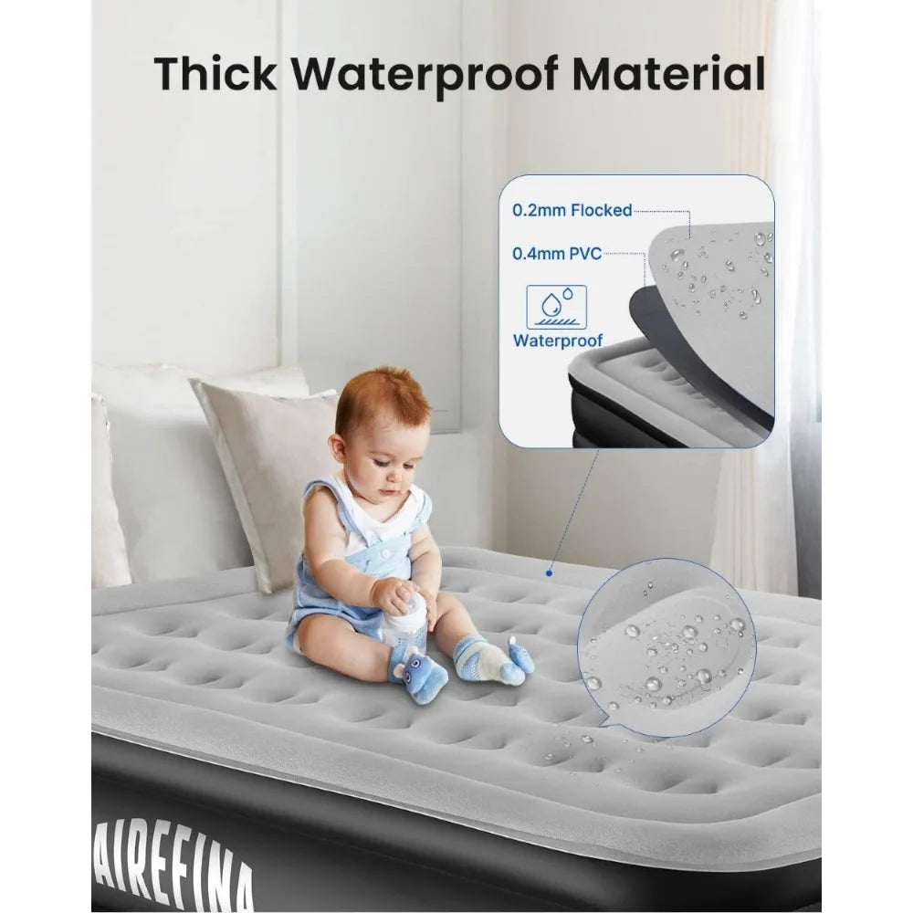 Queen Air Mattress with Built-in Pump 18",