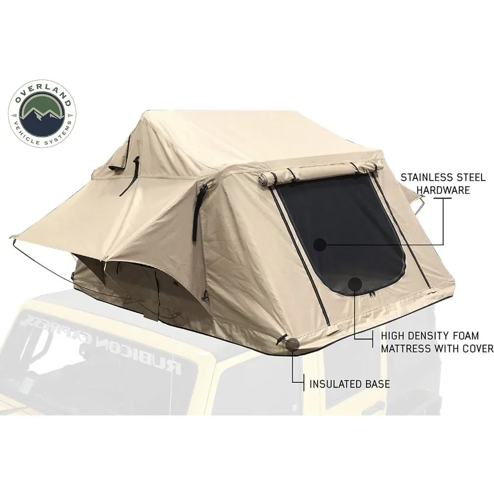 3 Person Truck Bed Roof Top Tent, Marine Grade 600D Rip-Stop Polyester