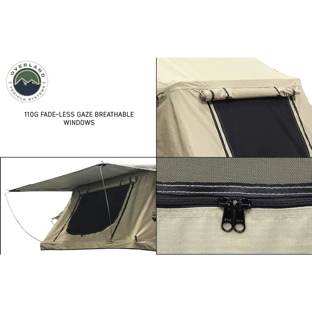 3 Person Truck Bed Roof Top Tent, Marine Grade 600D Rip-Stop Polyester