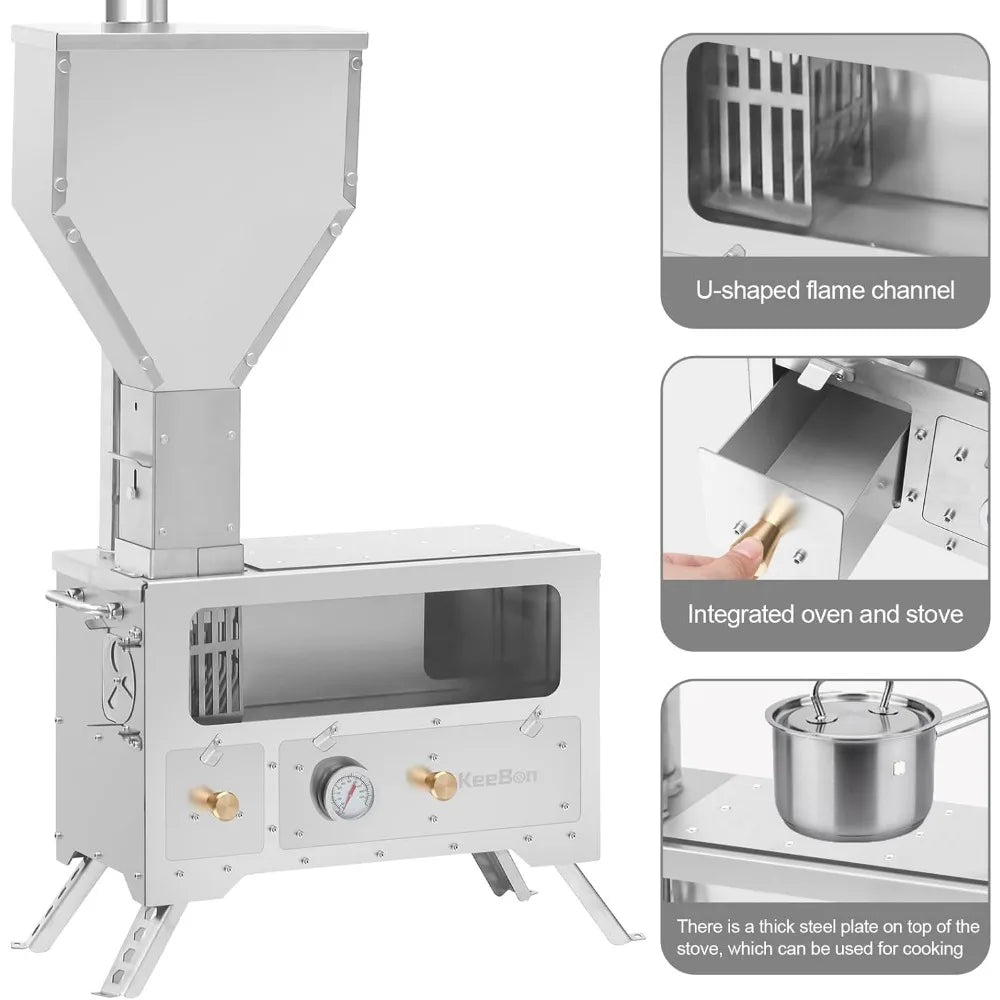 Wood/butane Stove Camping Equipment