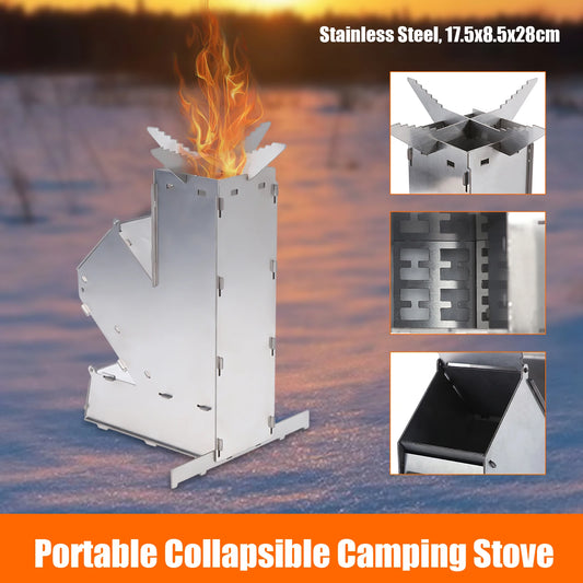 Stainless Steel Wood Stove Folding Cooker Equipment